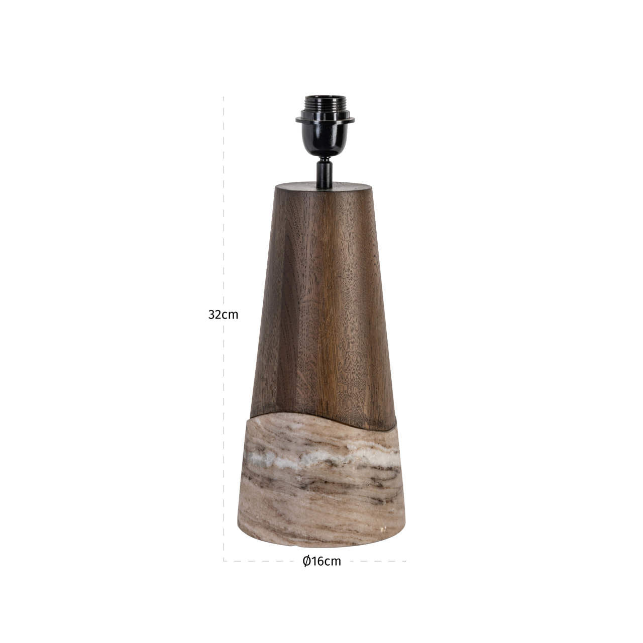 Table lamp Peyton Smoked charchoal