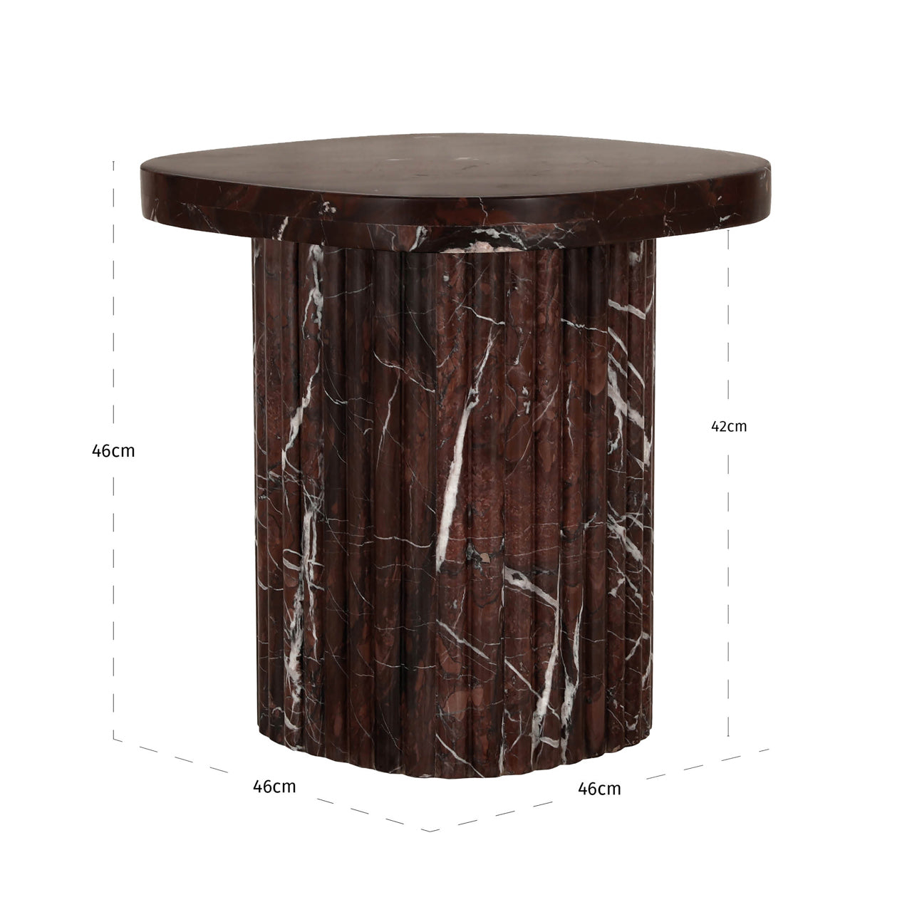 End table Orchid burgundy
