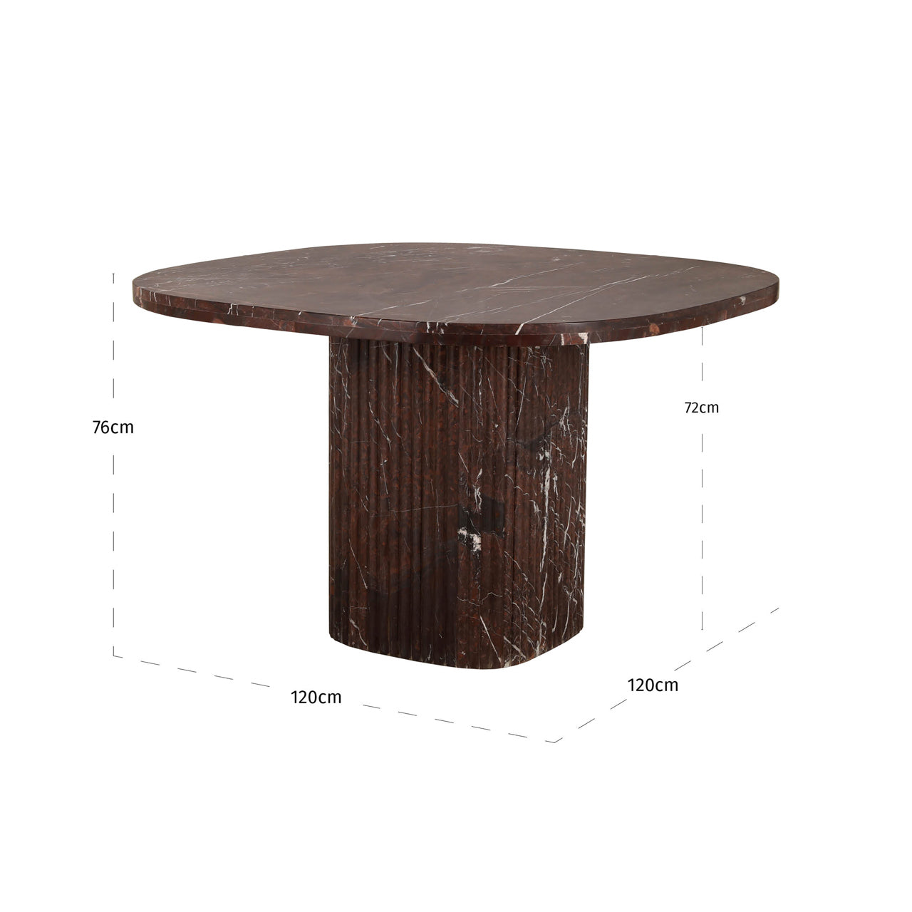 Dining table Orchid burgundy
