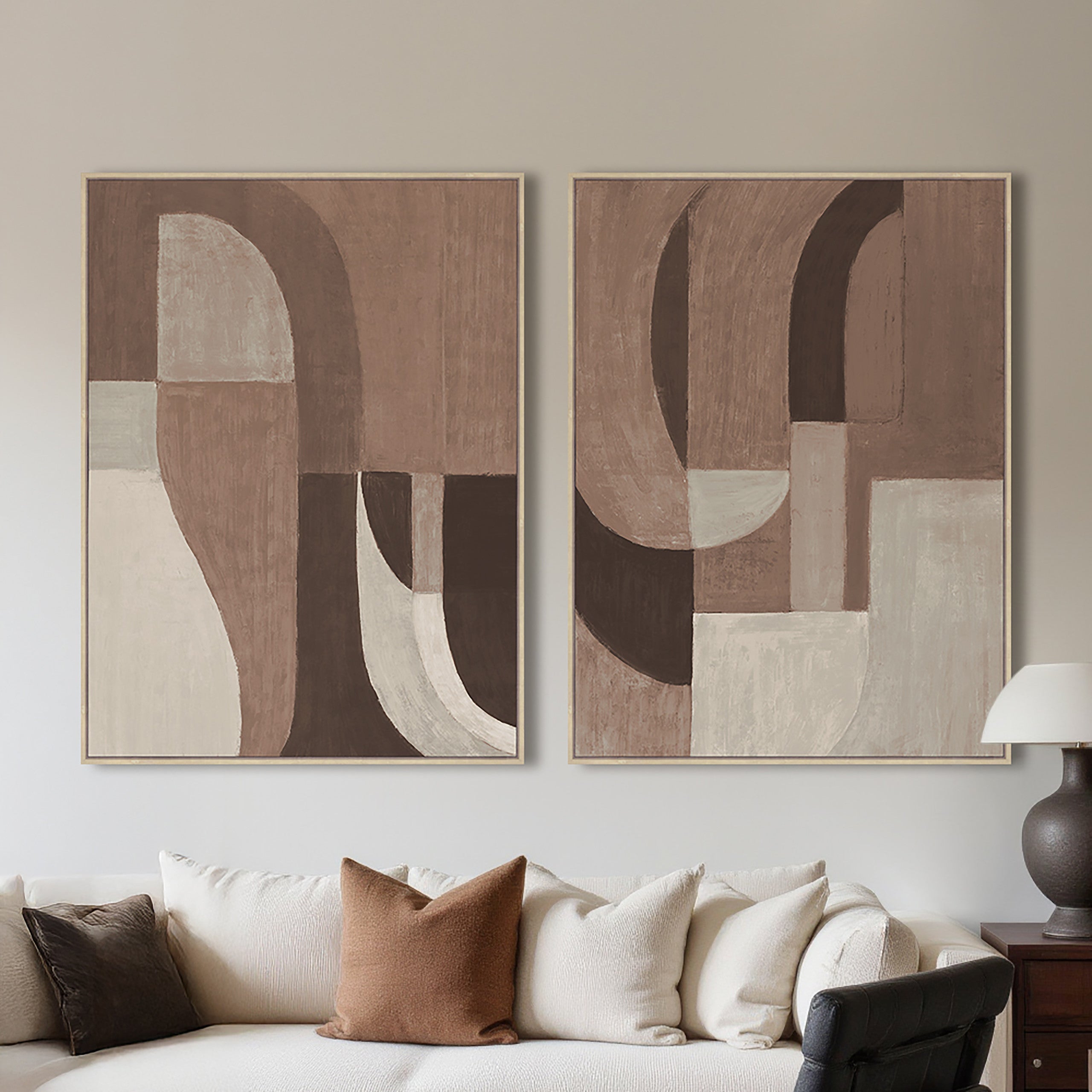 Wall art Tatu right brown