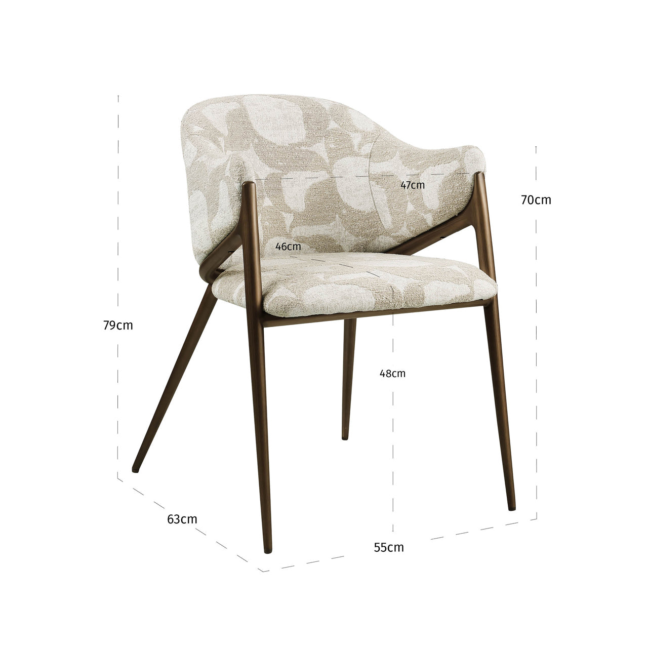 Dining chair Gwen natural oasis