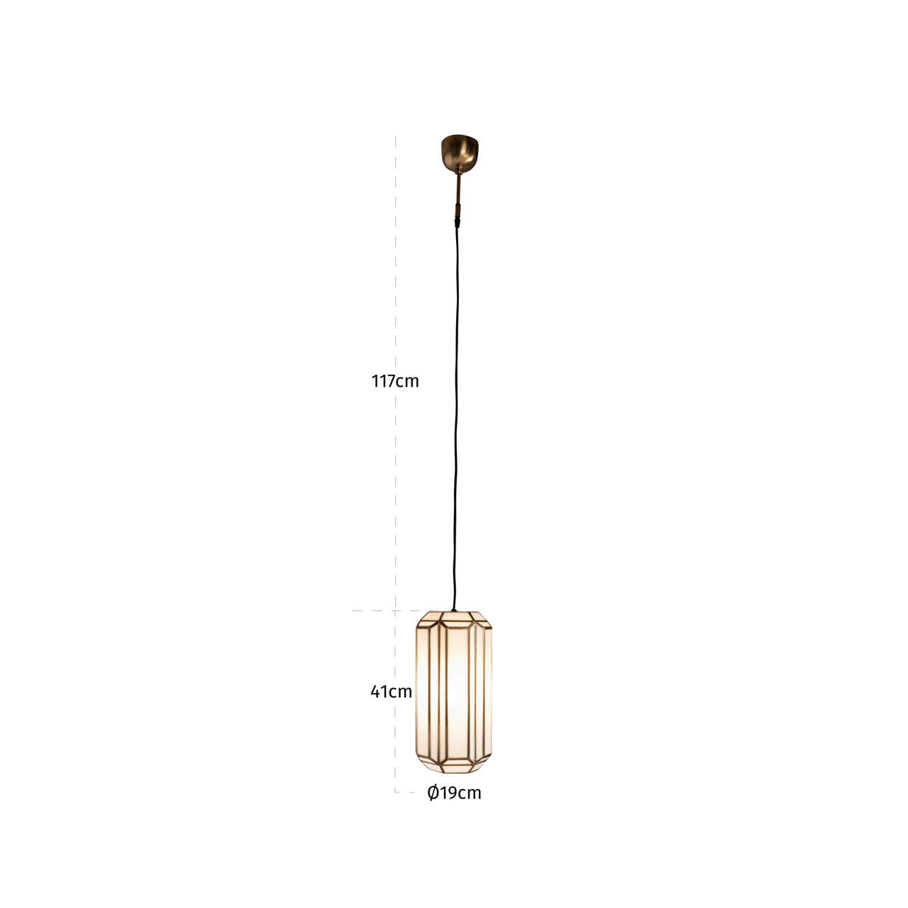 Chandelier Elona brass antique