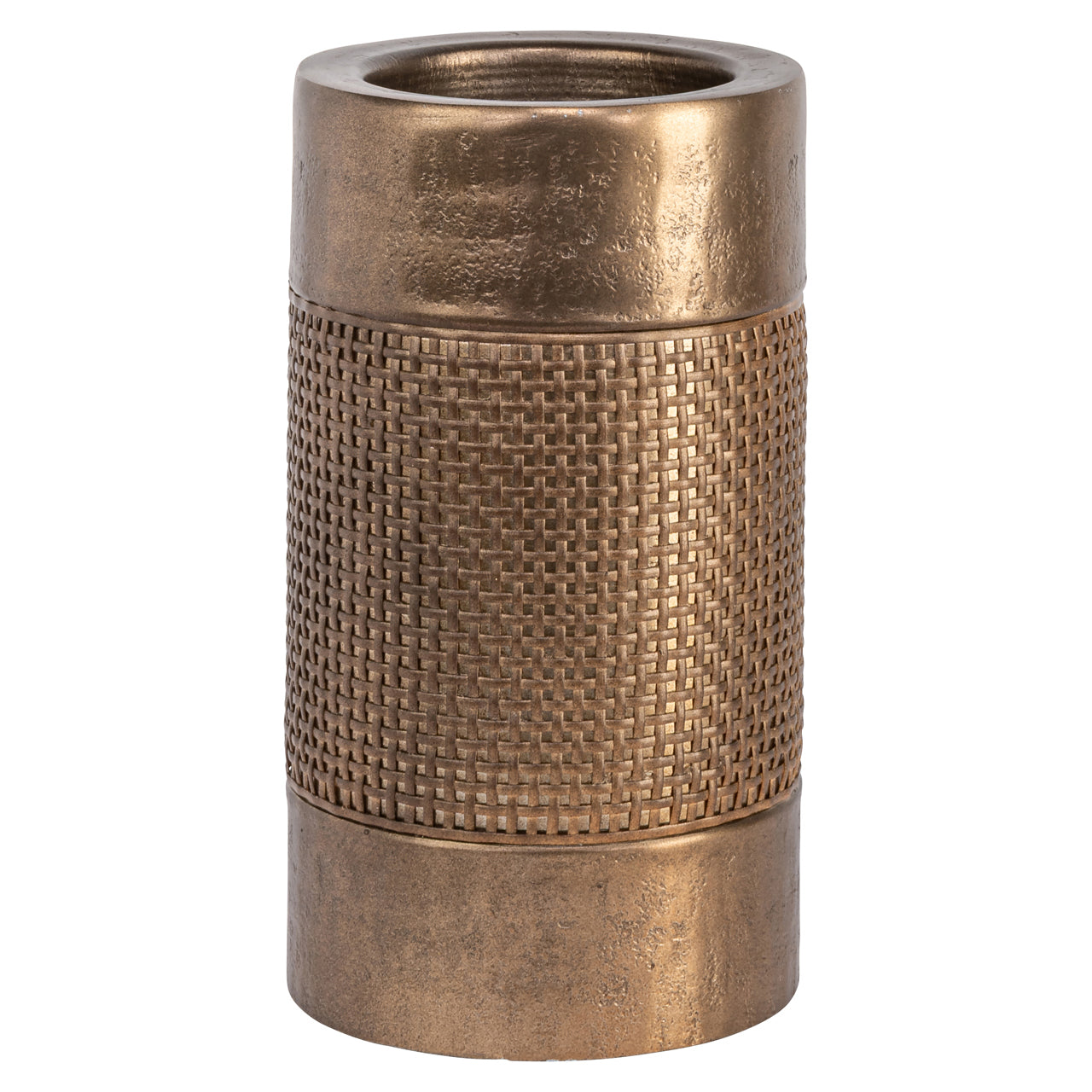 Candle holder Aya brushed gold small