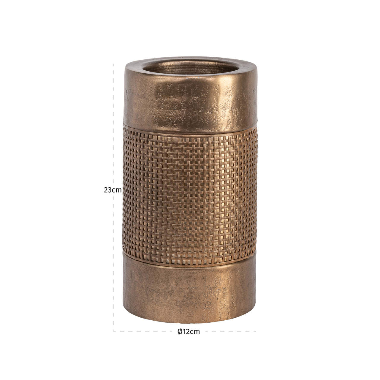 Candle holder Aya brushed gold small