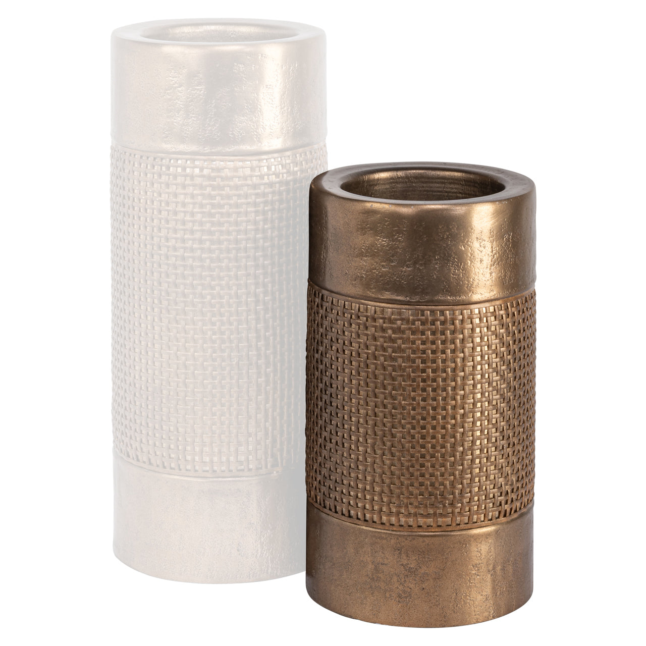 Candle holder Aya brushed gold small