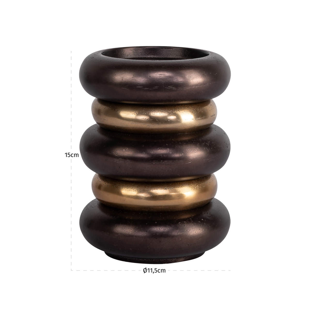 Candle holder Eve bronze small