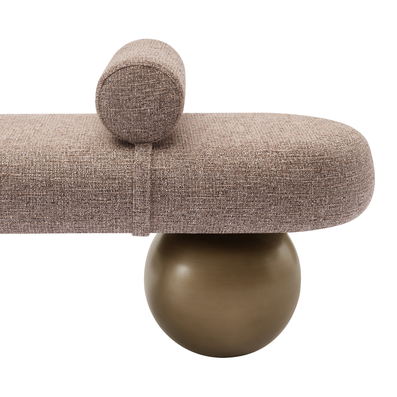 Bench Alexander Jones brown tweed fire retardant (Geneva)