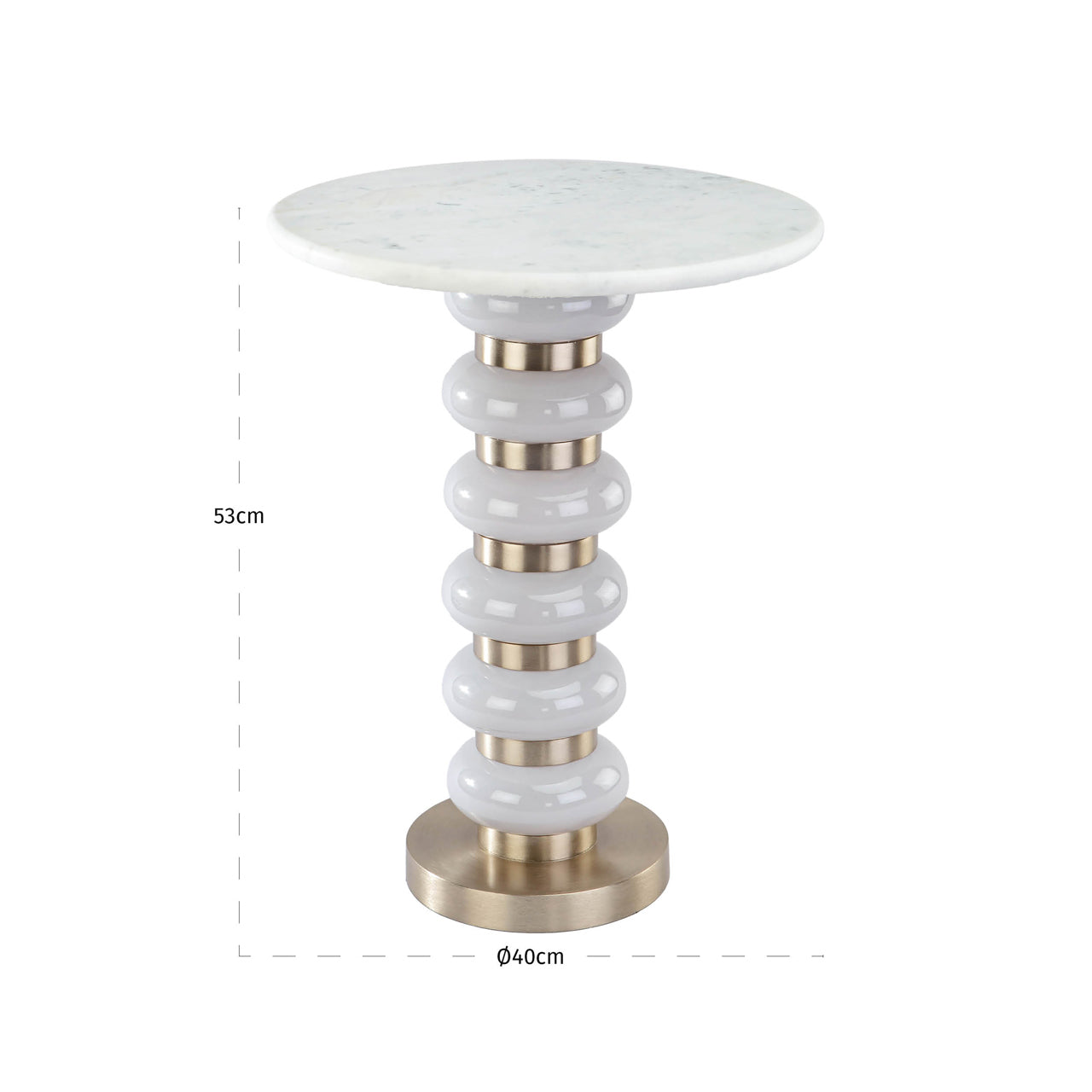 End table Villeray white
