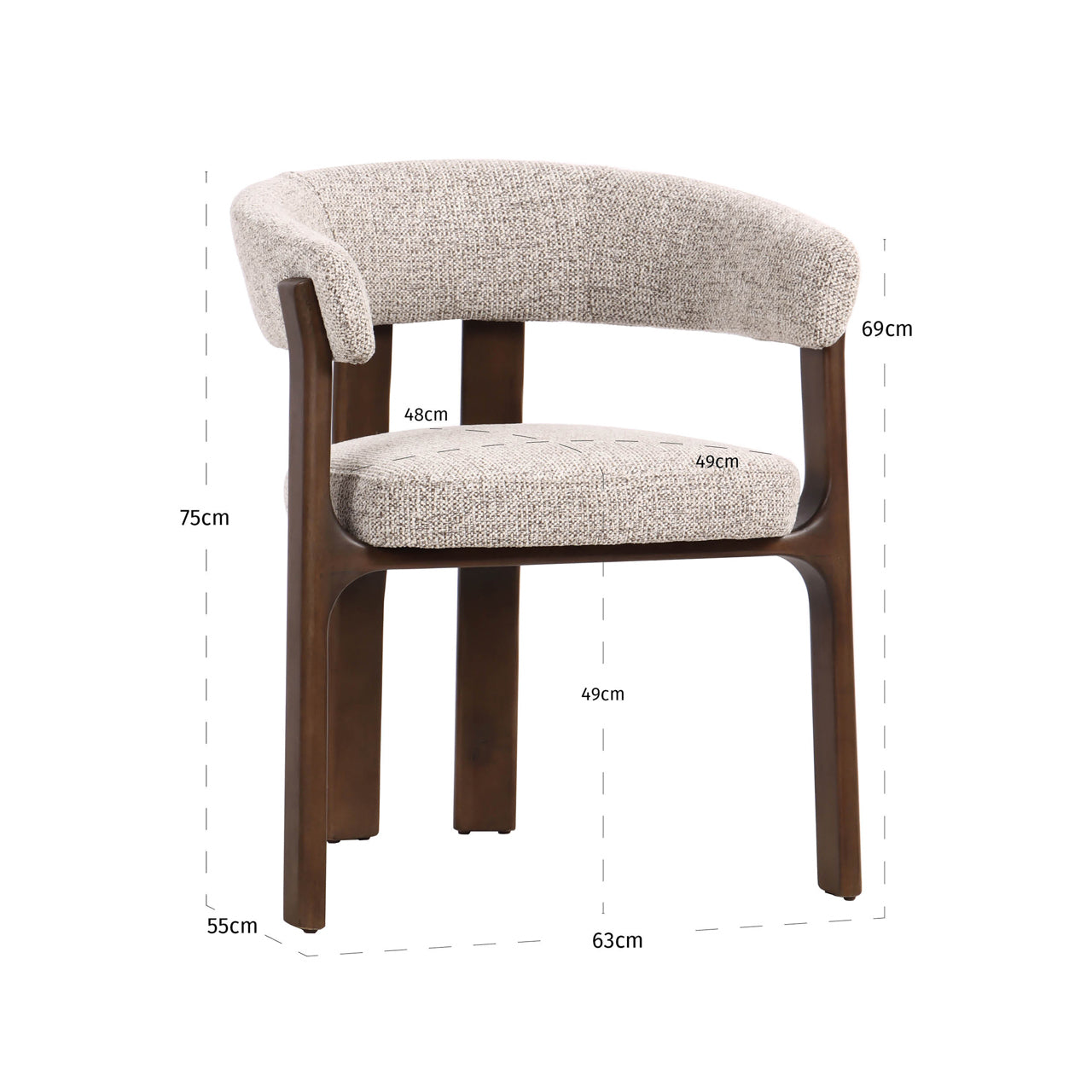 Dining chair Contigo mocca fancy
