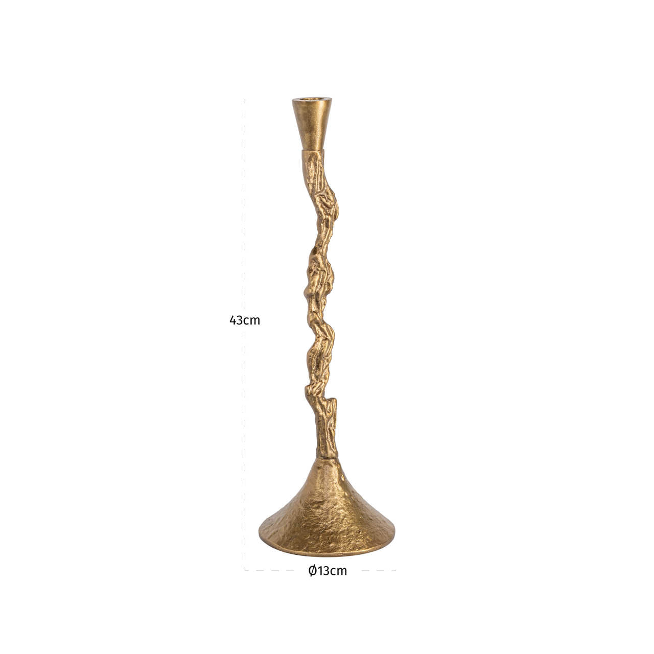 Candle holder Mona brass antique