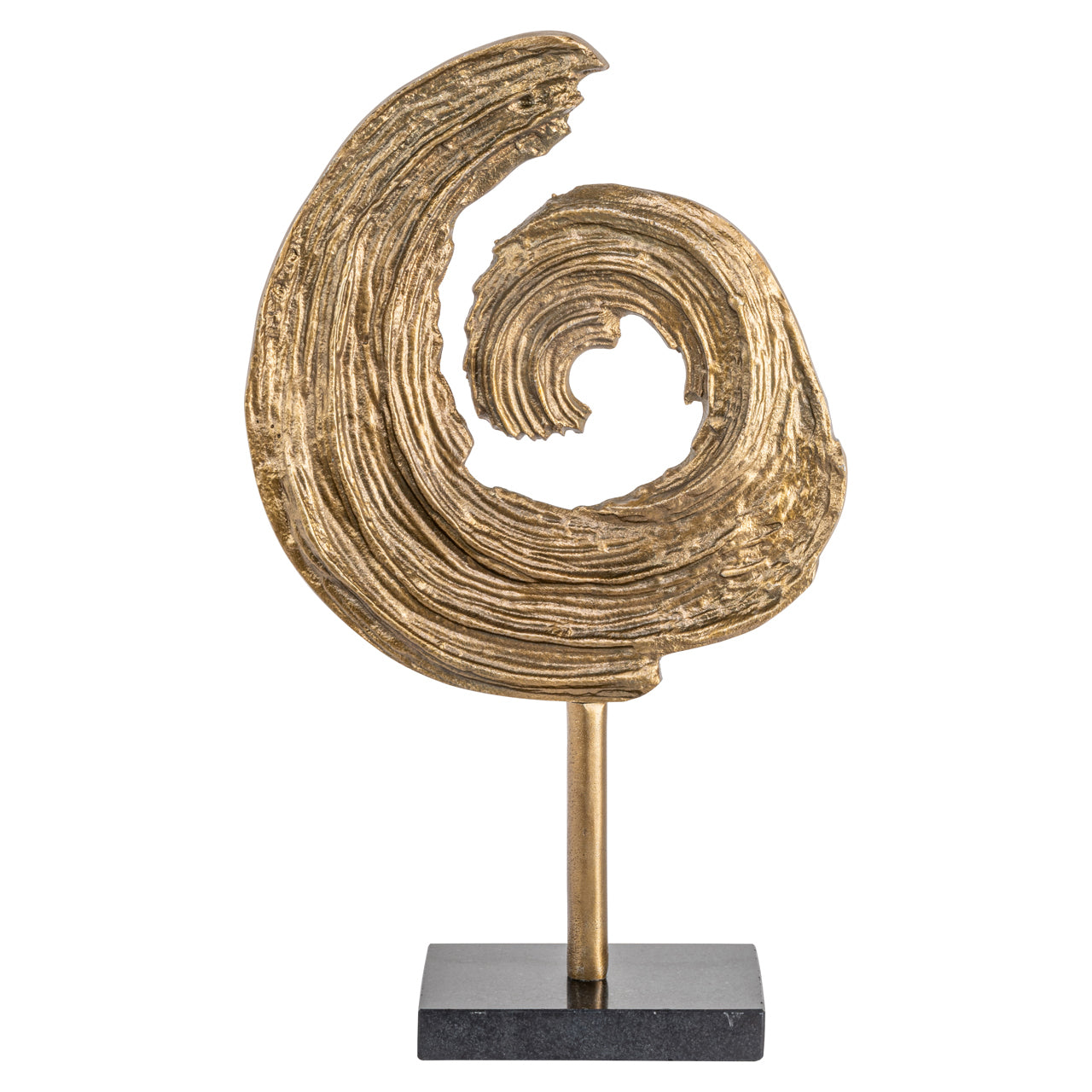 Decorative object Swirl brass antique
