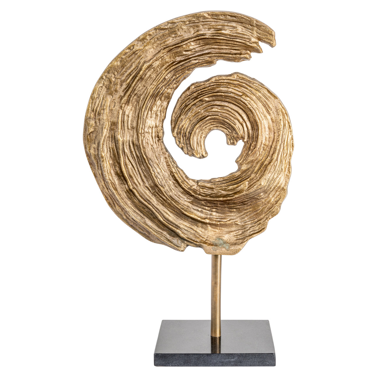 Decorative object Swirl brass antique large