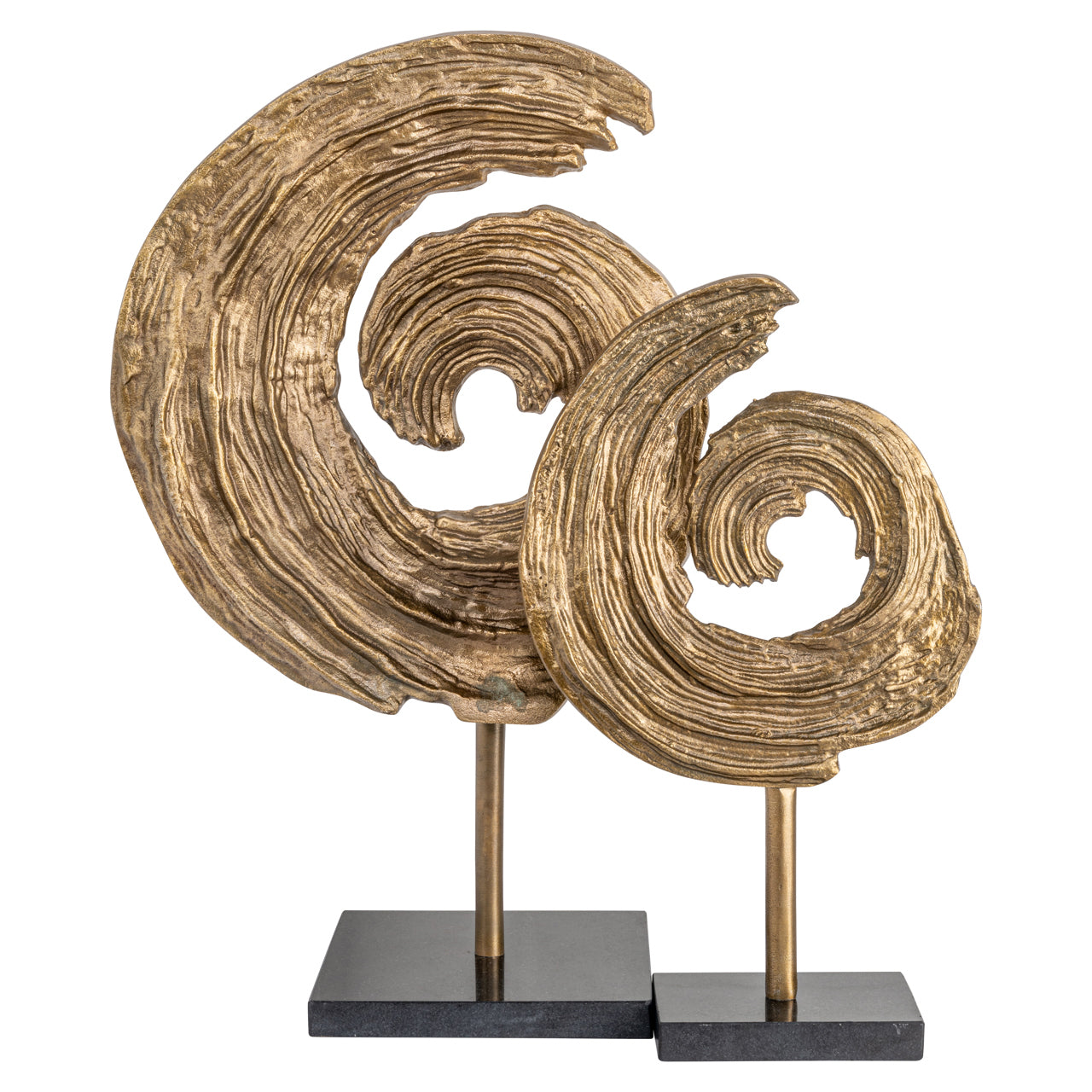 Decorative object Swirl brass antique large