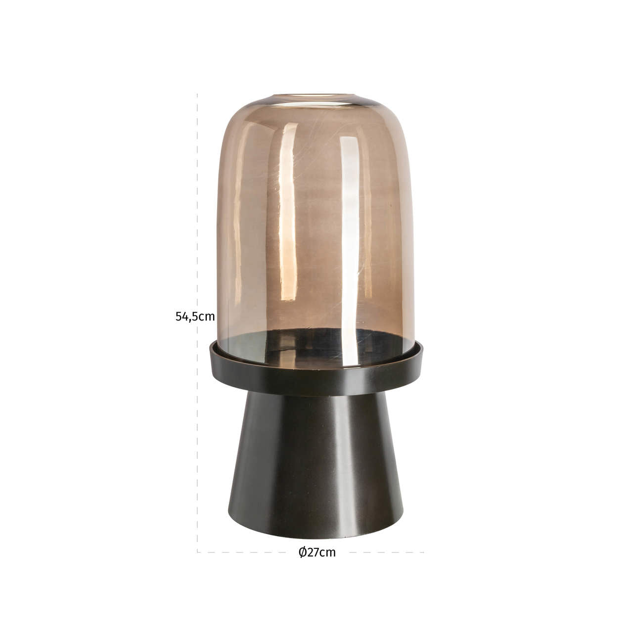 Hurricane light Meave walnut large