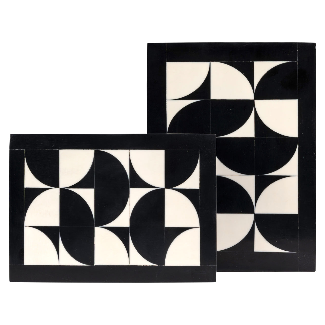Storage box Rae black/white (Set of 2)