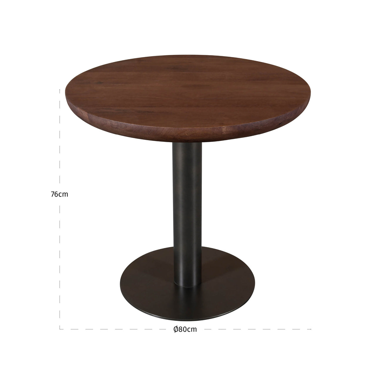 Bistro table Baldwin spicebrown 80Ø