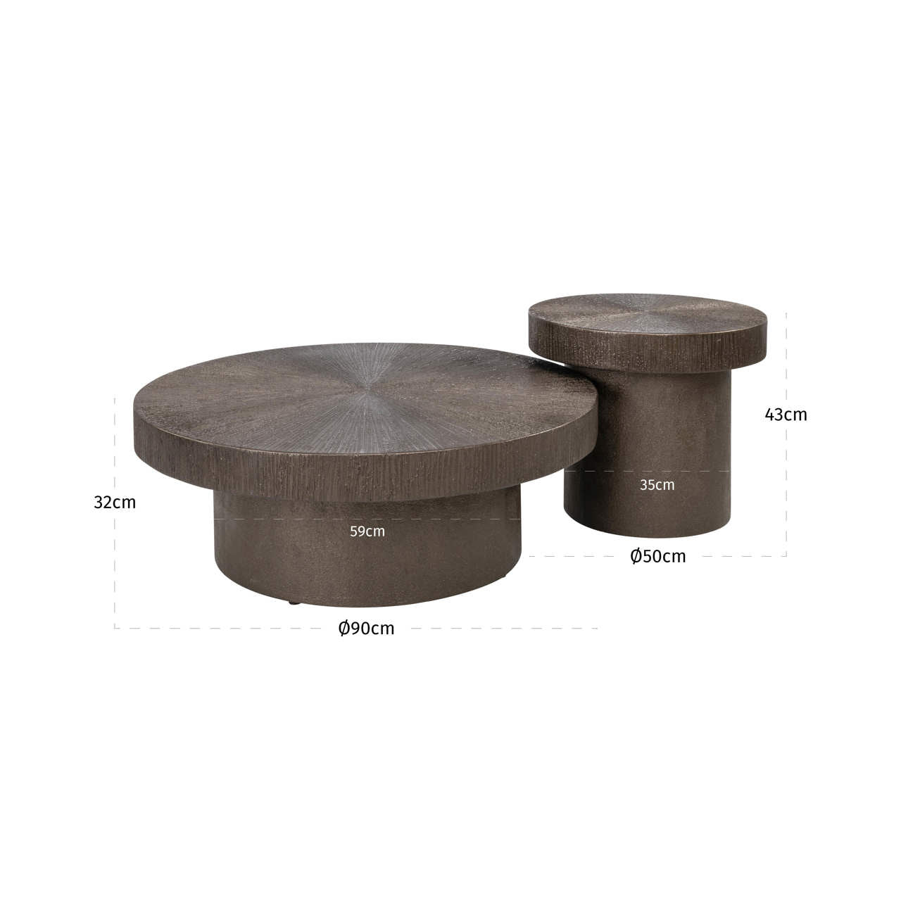 Coffee table Lindo Brunzae (Set of 2)