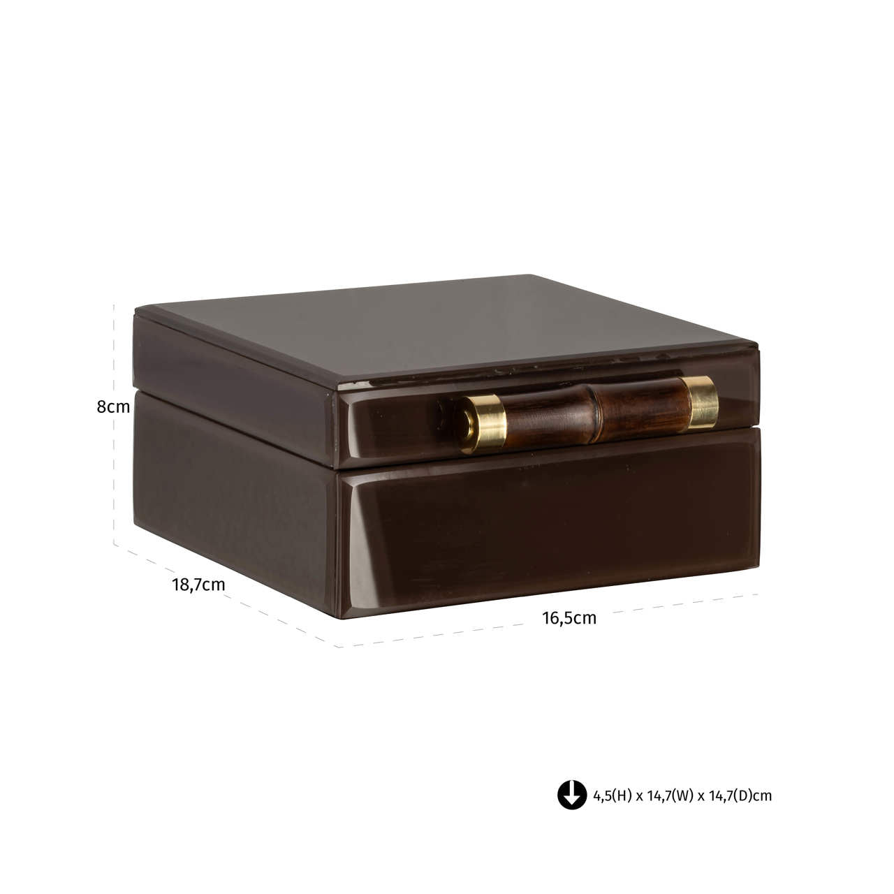 Storage box Echo dark brown small