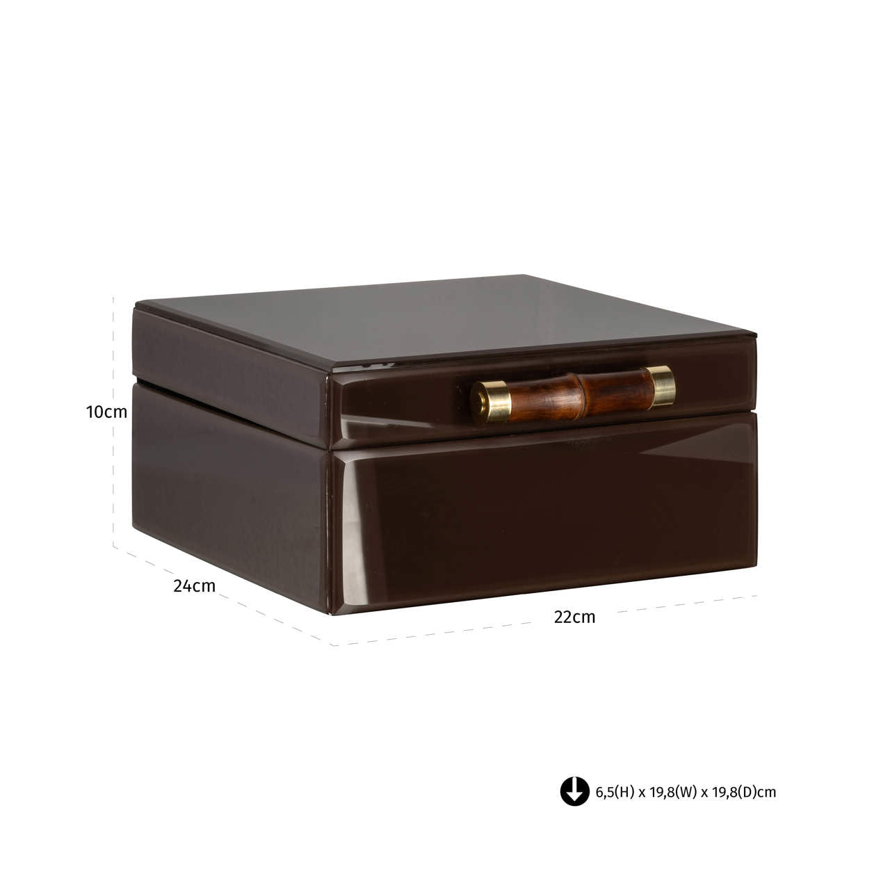Storage box Echo dark brown large
