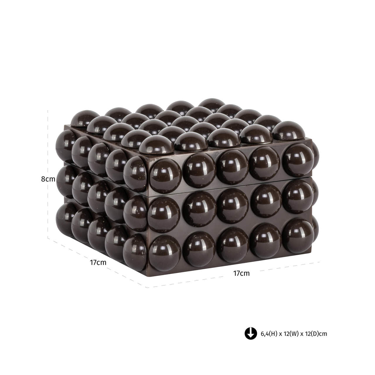 Storage box Nyx dark brown small