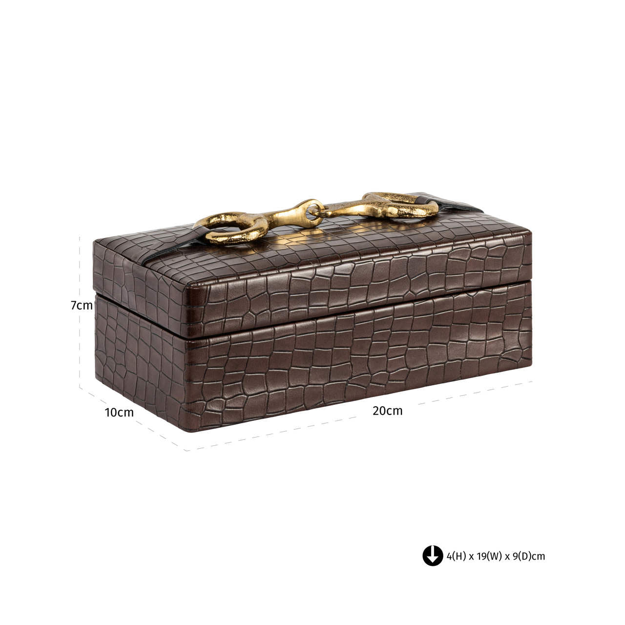 Storage box Rex dark brown small