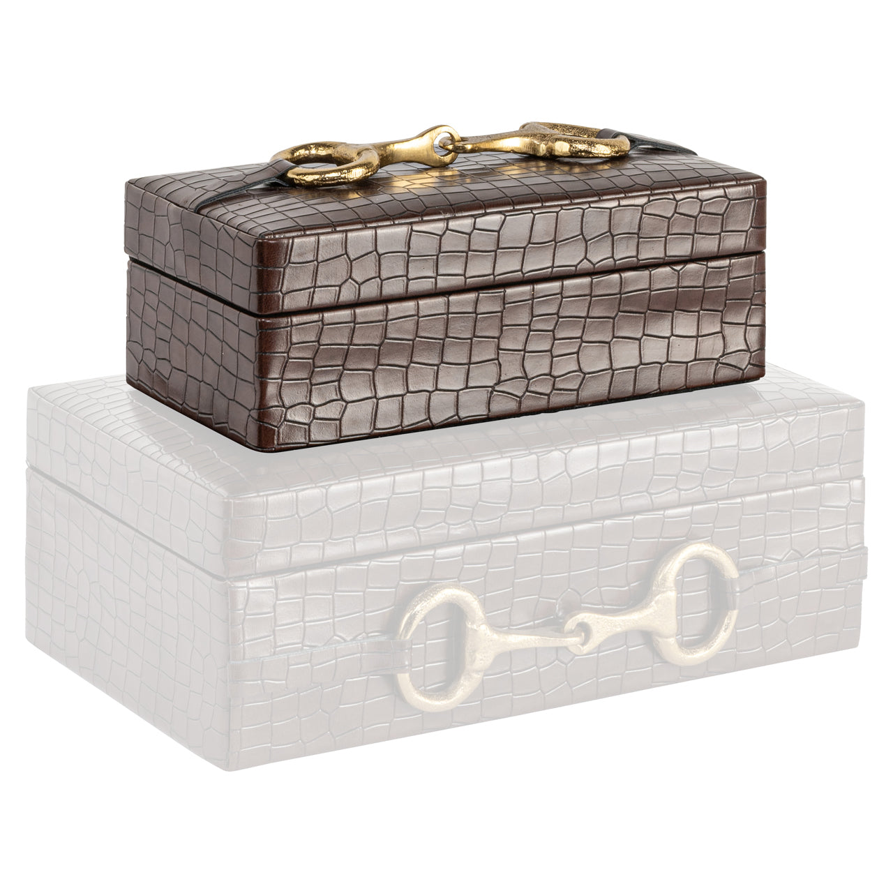 Storage box Rex dark brown small