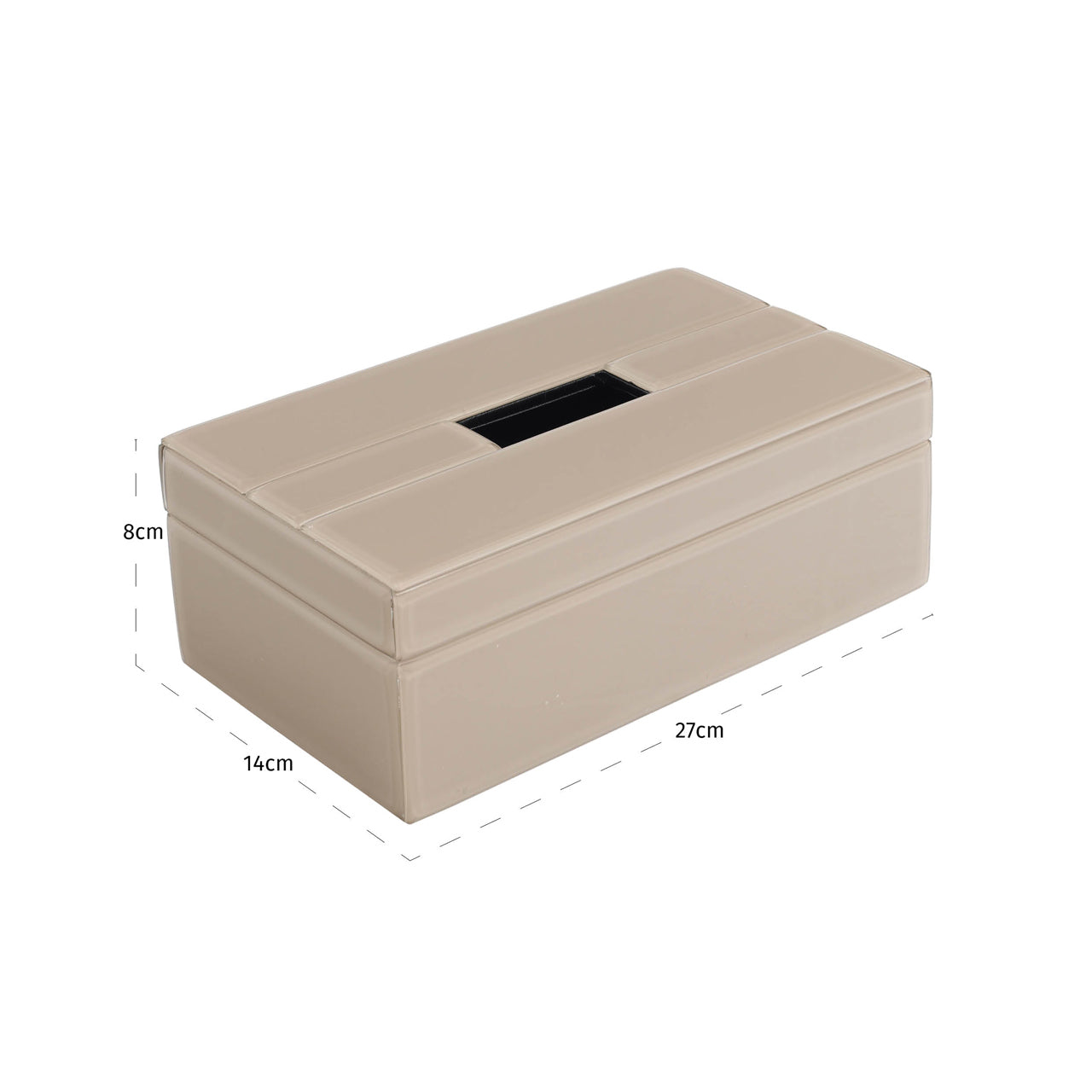 Decorative object Viper taupe tissue box