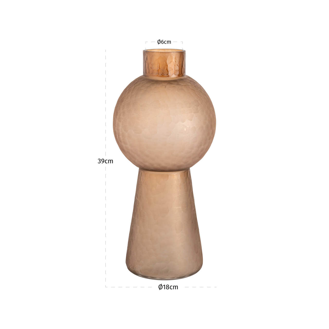 Vase Ora brown large
