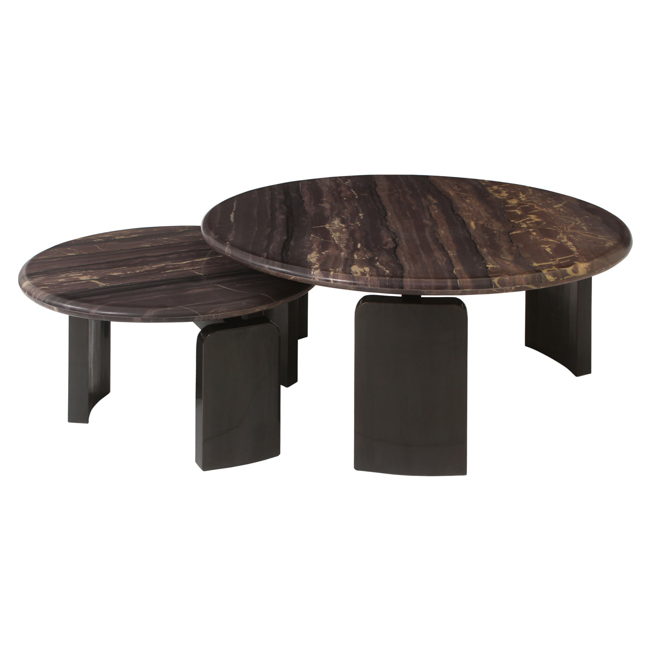 Coffee table Menton burgundy (Set of 2)