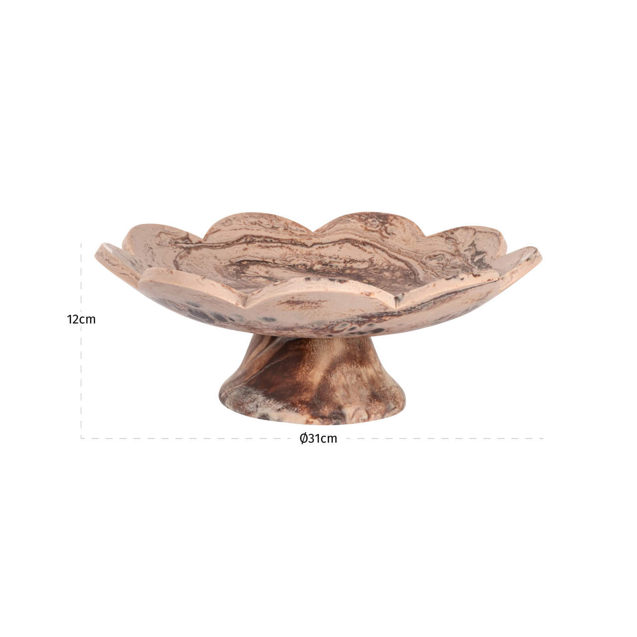 Bowl Peony chocolat brown