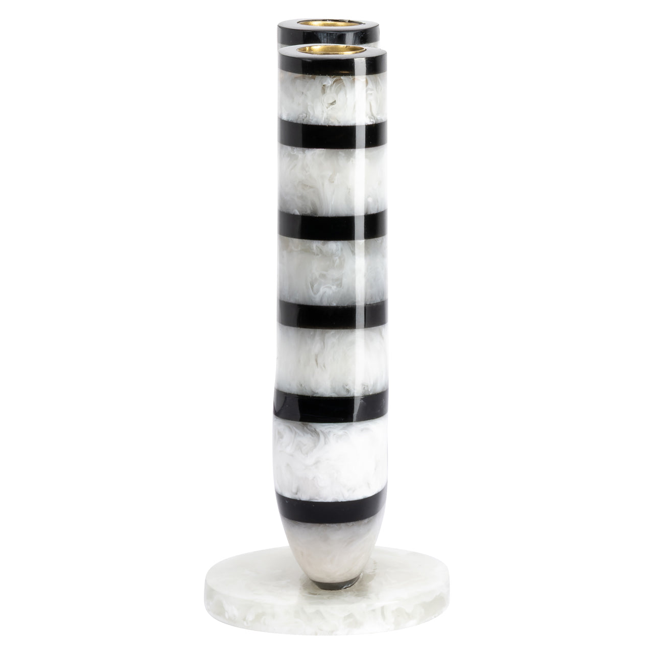 Candle holder River black/white