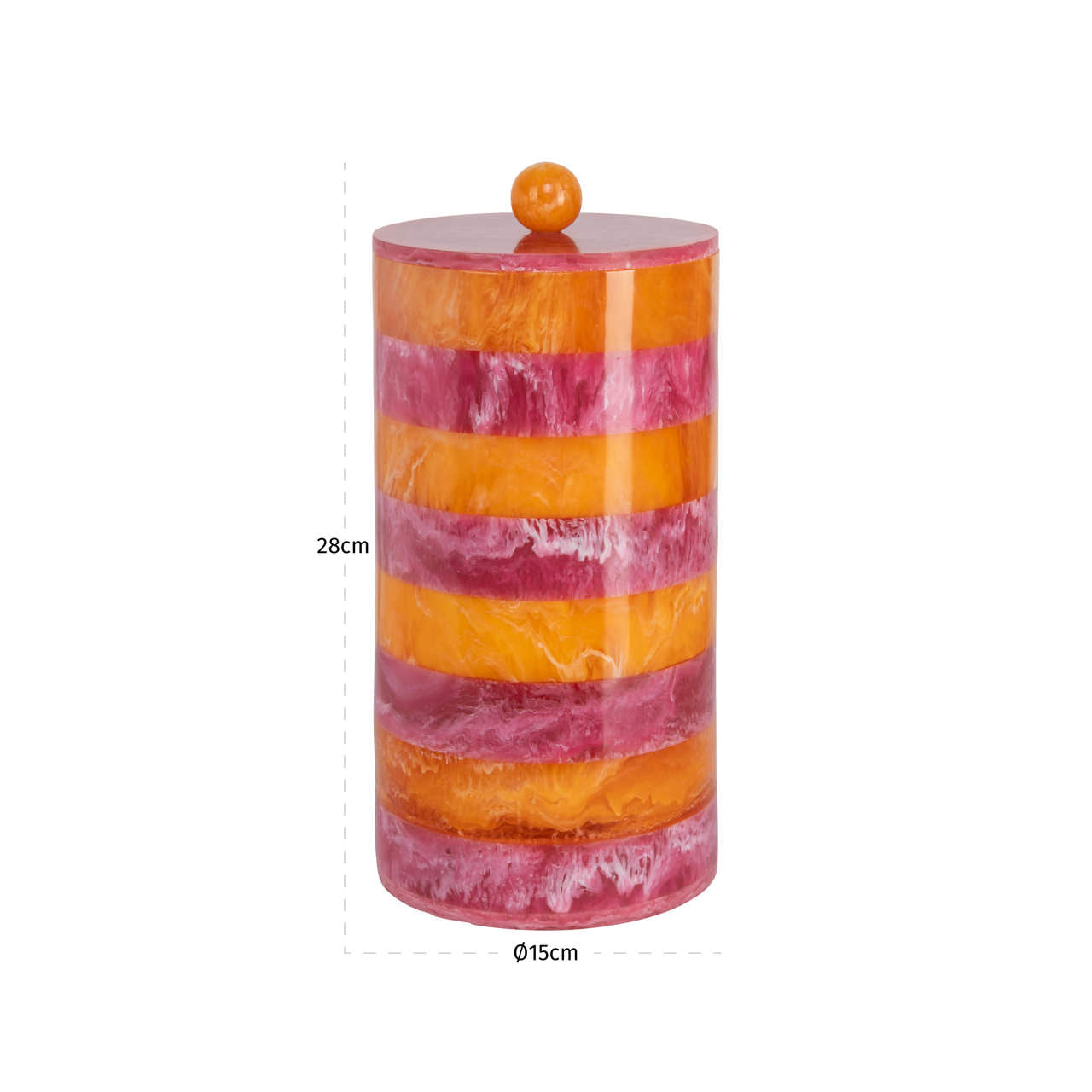 Storage box Lilybelle pink/orange storage jar large