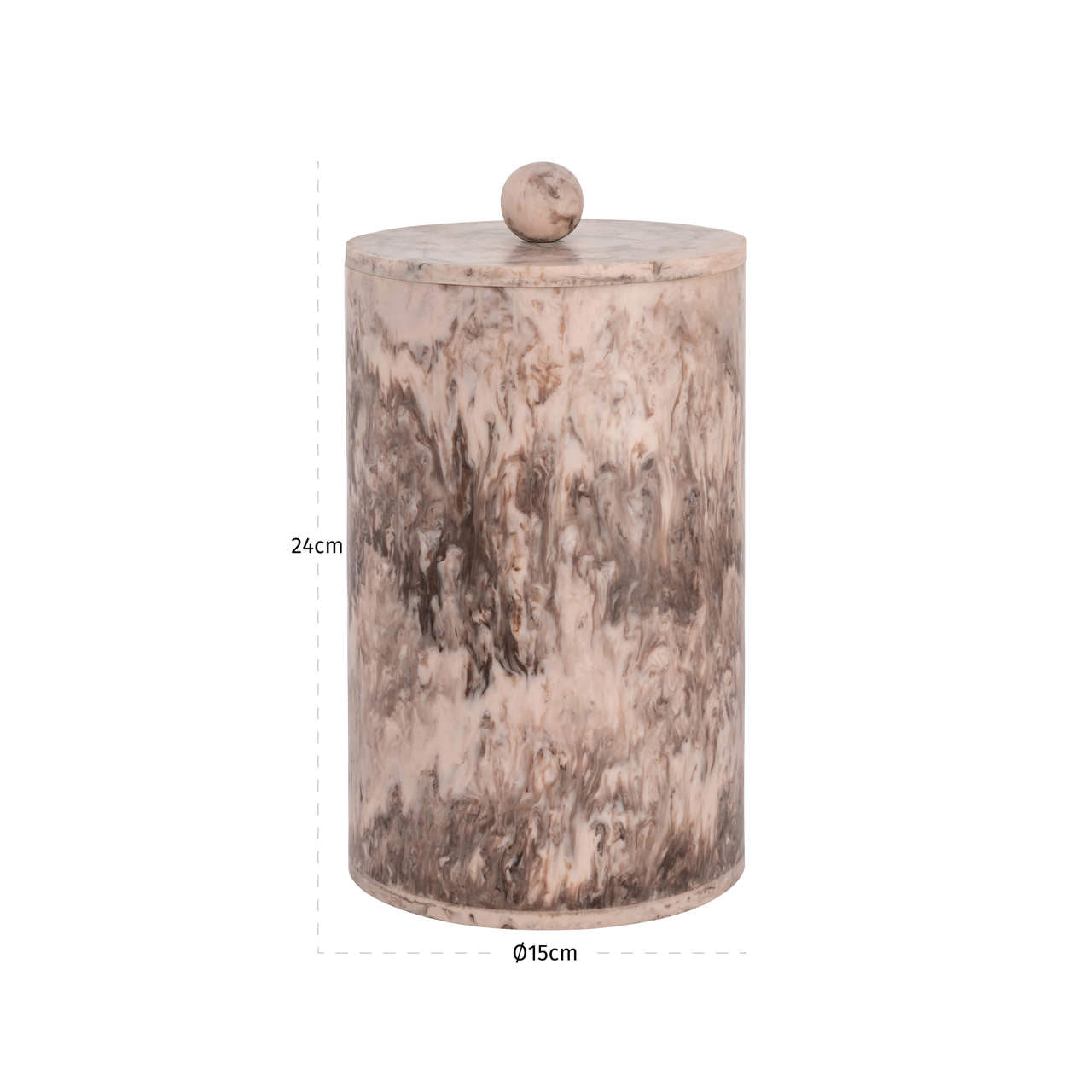 Storage box Rosaline chocolat brown storage jar small