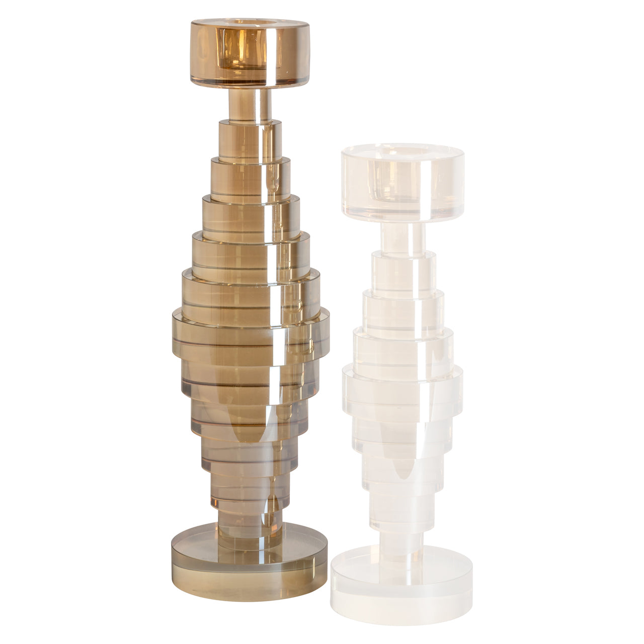 Candle holder Bryn Champagne large