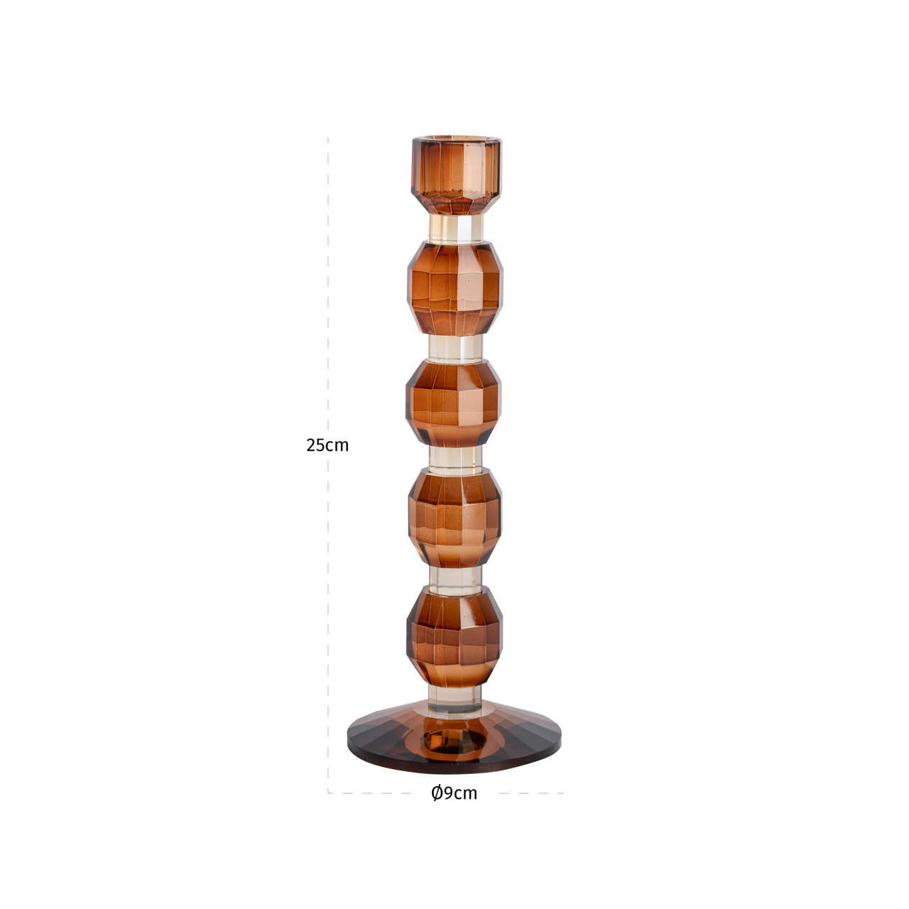 Candle holder Lowan brown small