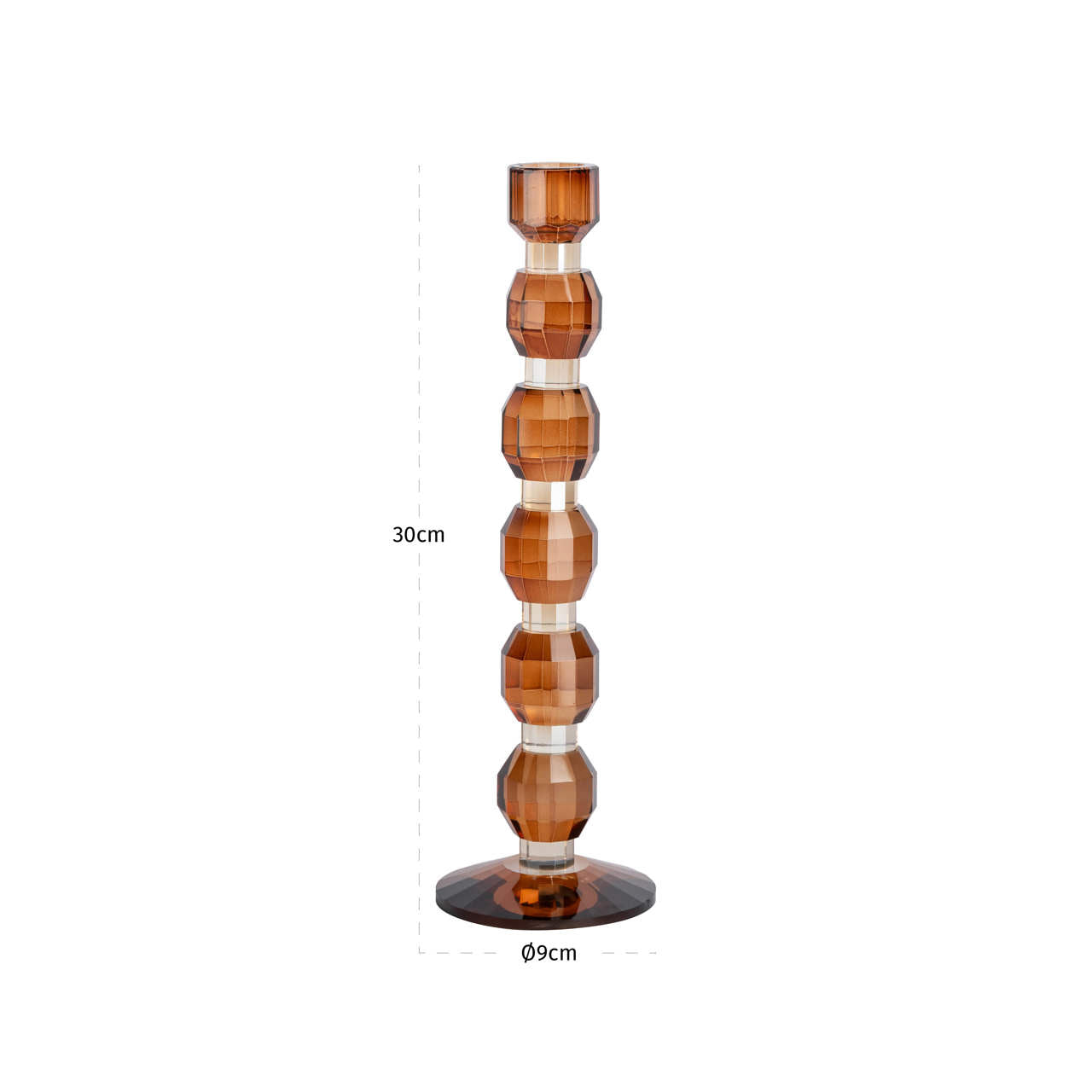 Candle holder Lowan brown large