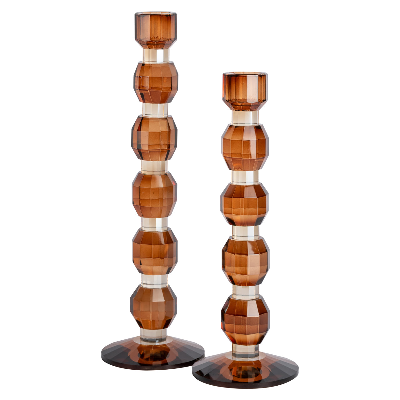 Candle holder Lowan brown large