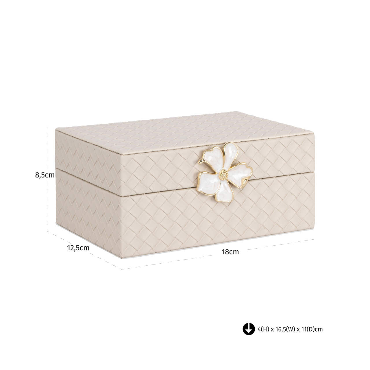 Storage box Lillie ivory small