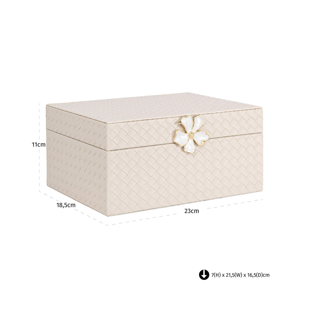 Storage box Lillie ivory large
