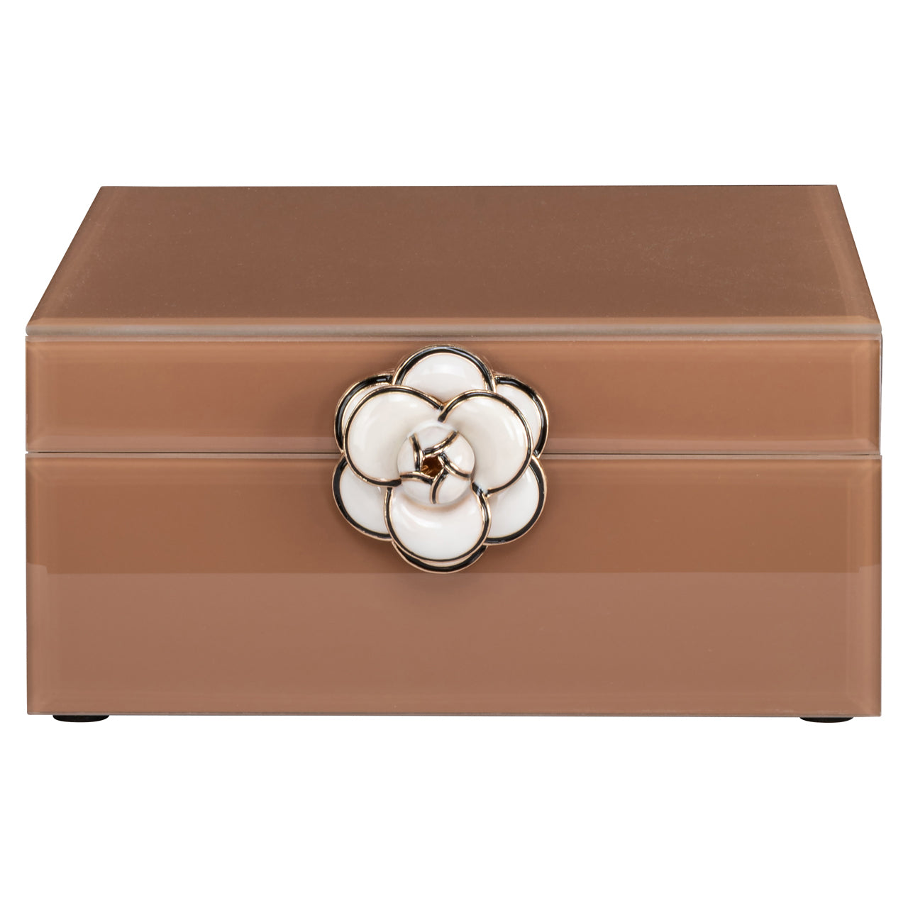 Storage box Floral brown small