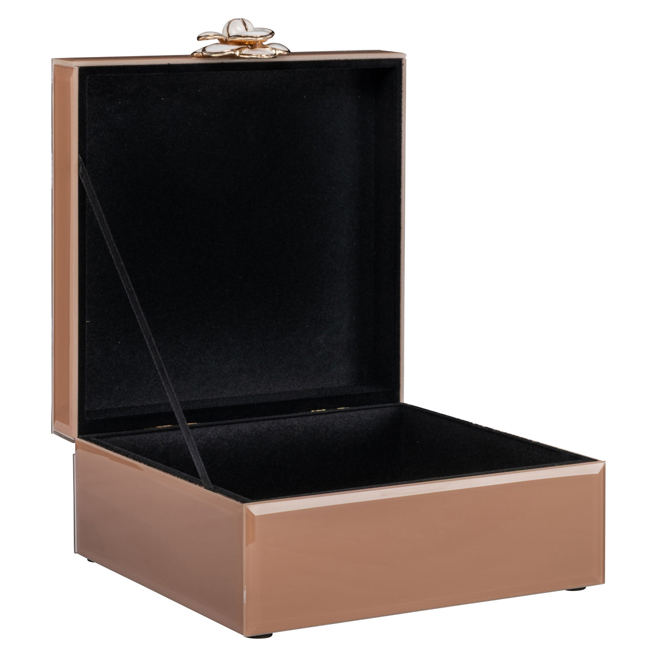 Storage box Floral brown small