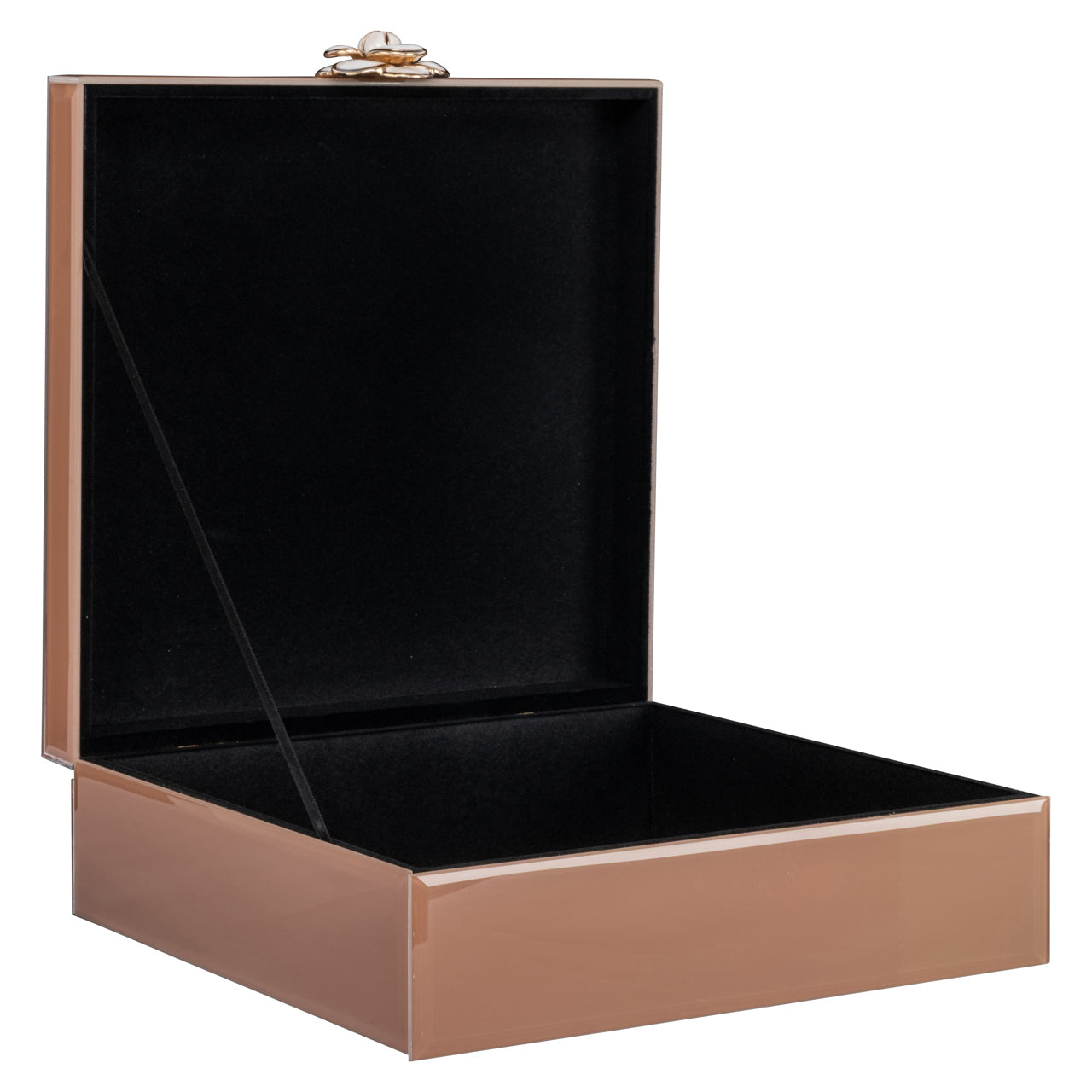 Storage box Floral brown large