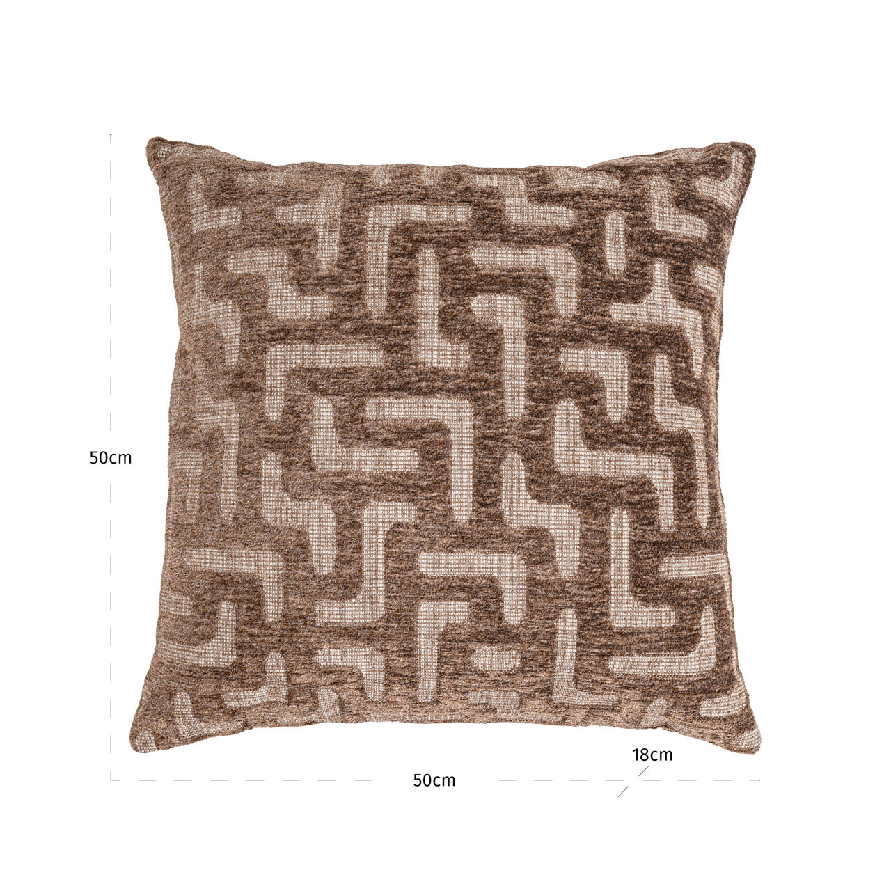 Cushion Ivy brown labyrinth