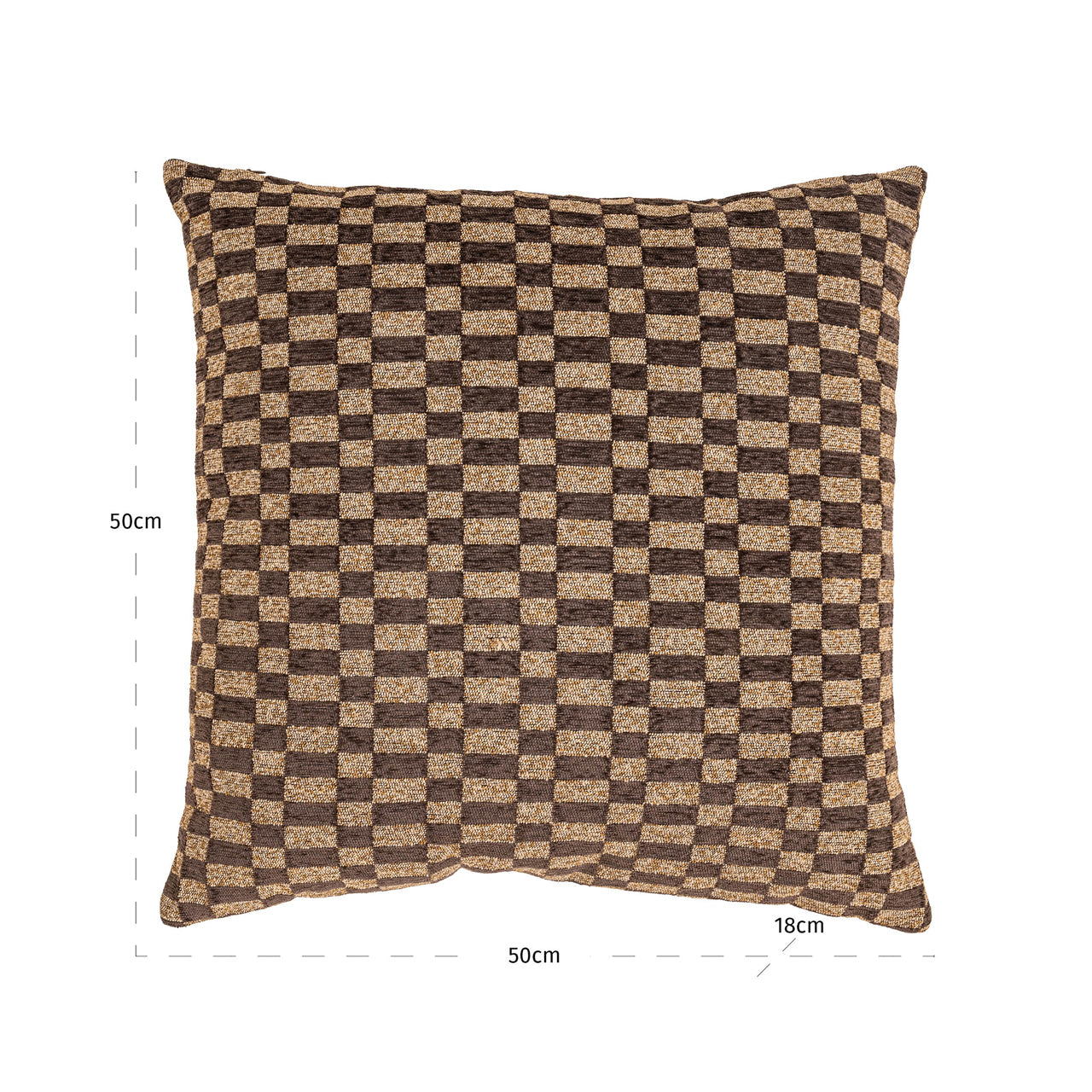 Cushion Remi brown rectilinear