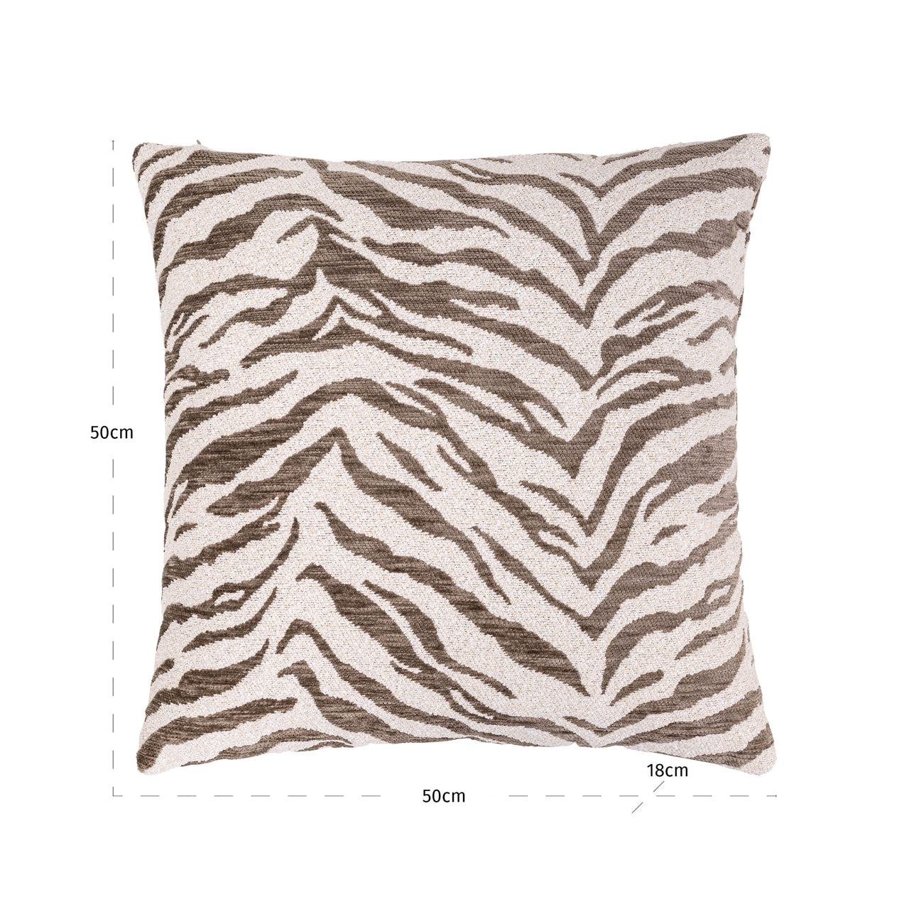 Cushion Tara taupe tiger
