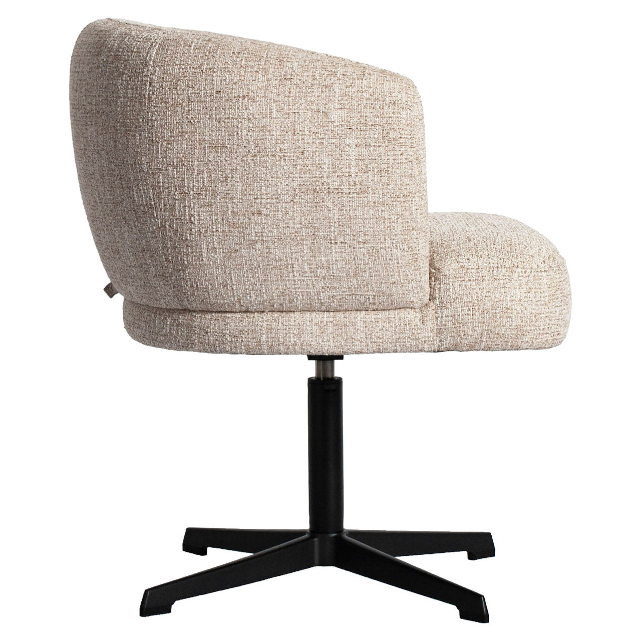 Dining chair Dinan cream tweed fire retardant - swivel