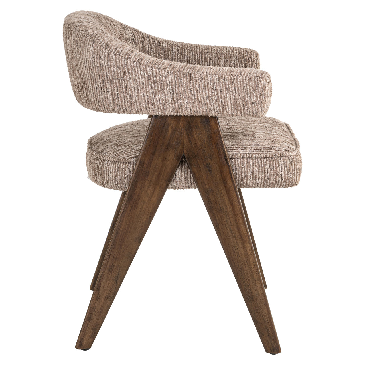Dining chair Mori mocca linear fire retardant