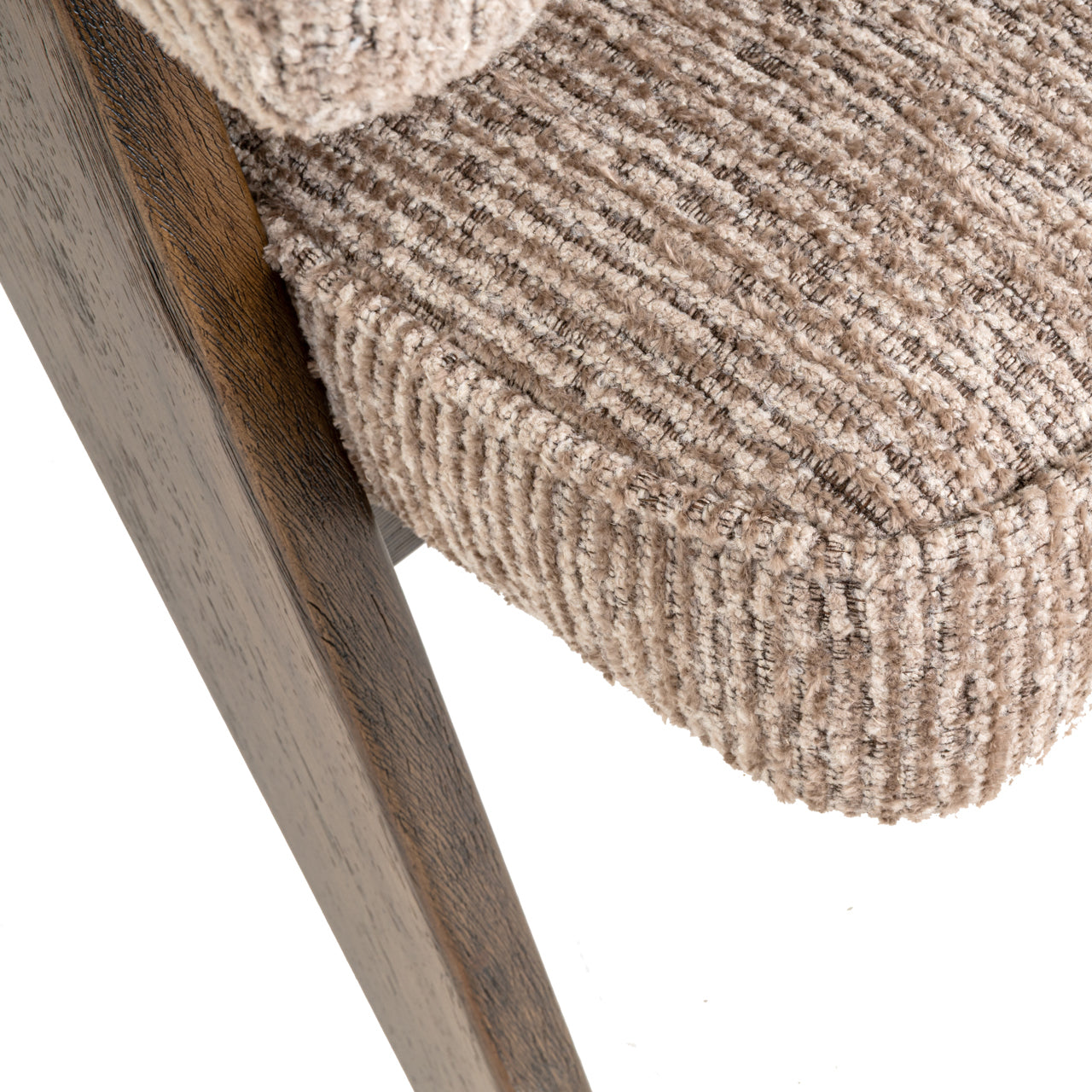 Dining chair Mori mocca linear fire retardant