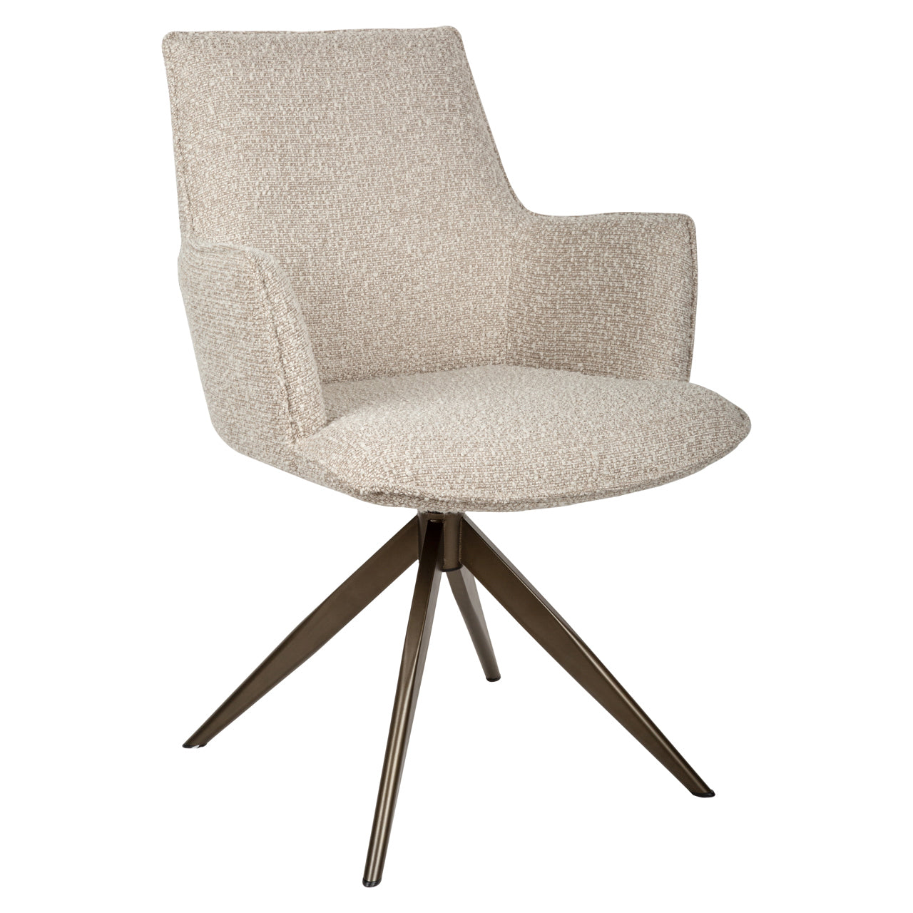 Dining chair Dakota natural chunky swivel with arm