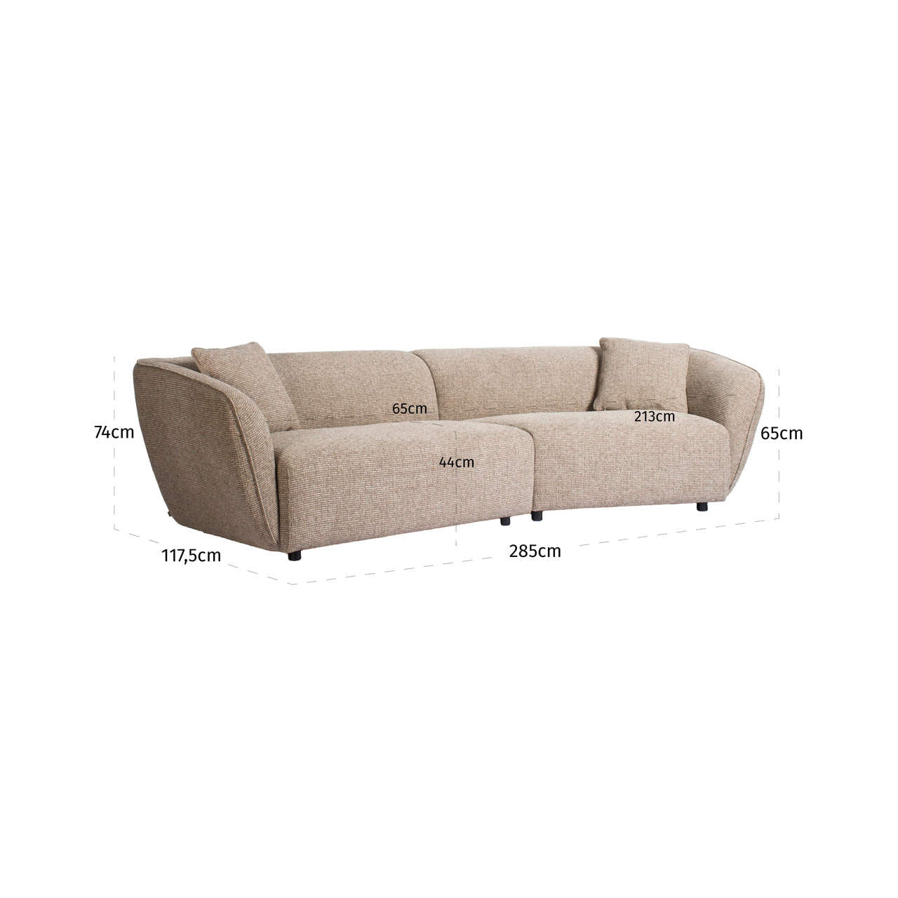 Sofa Armand natural blockweave